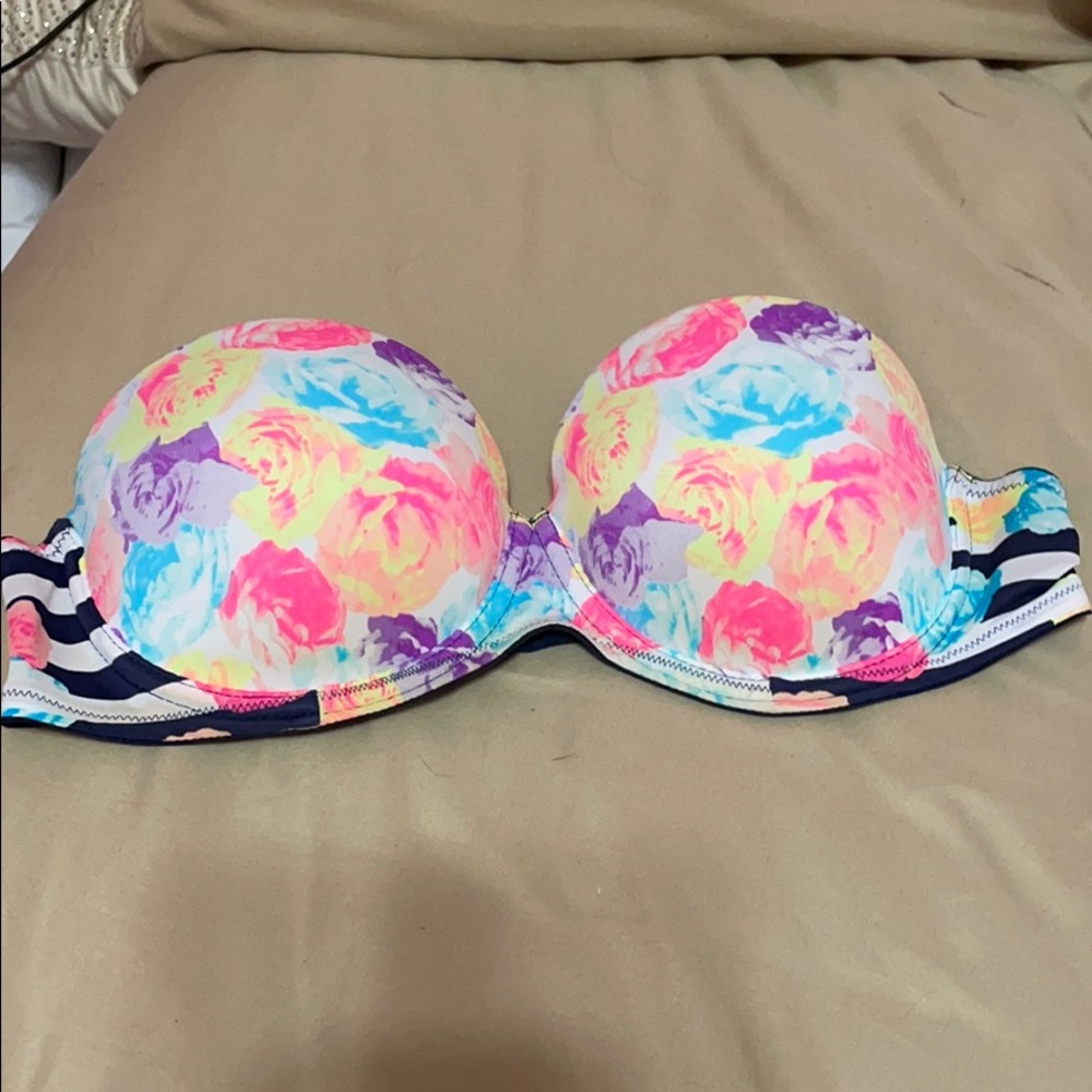 34C strapless neon bra